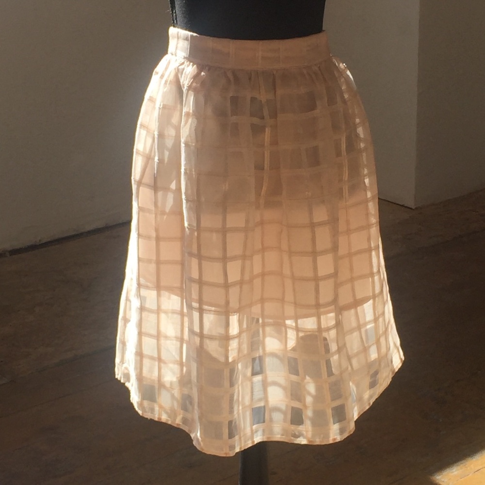 Suyé be a femme Pink sheer skirt - Picture 5 of 6